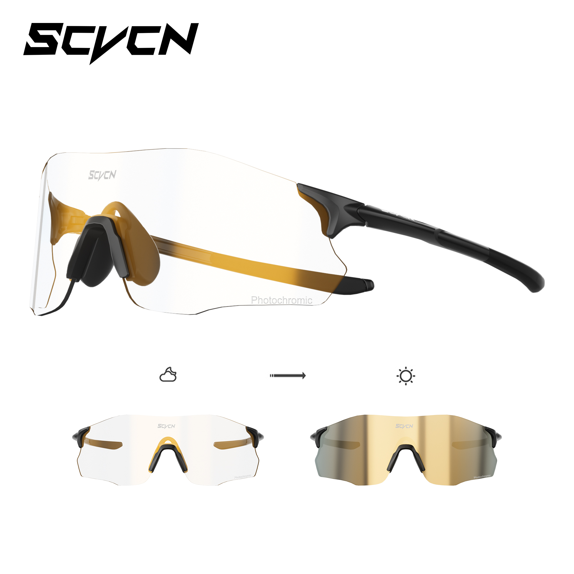 Mountain Biking A Sport - SCVCN Fotokromik Çerçevesiz Güneş Gözlüğü Adam