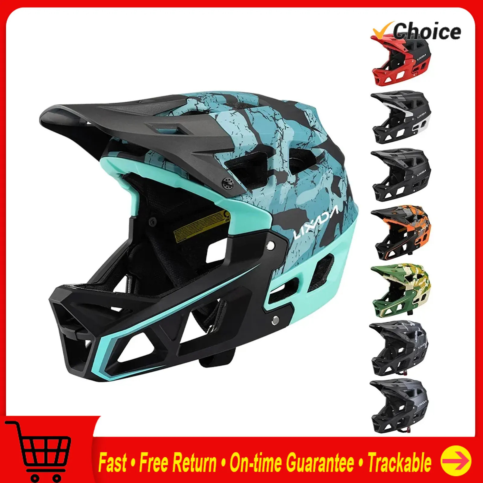 Mountain Biking Full Face Helmet - Dağ Bisikleti Güvenlik Bisiklet Ekipmanı Tam